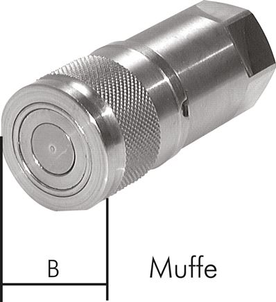 Exemplarische Darstellung: Maßzeichnung Muffe