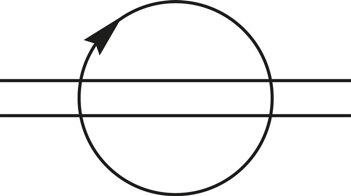 Schaltsymbol: Drehdurchführung, 2-fach